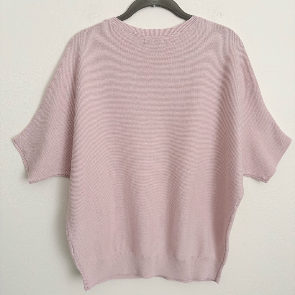 Quince Dolman Sweater Crew Cotton Cashmere Link Stitch Sugar Stone Sz M - Picture 2 of 16